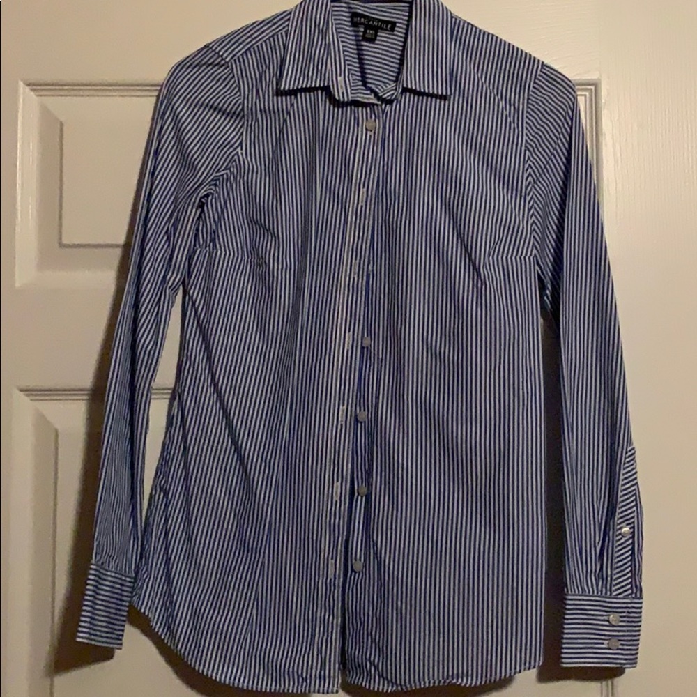 JCrew Striped Button Up